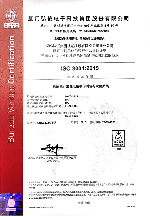 ISO 9001:2015 質量管理體系